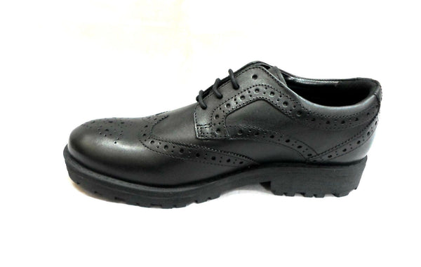 Airsoft Boys Black Smart Brogues Lace Up Shoes - Stockpoint Apparel Outlet