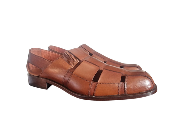Barker Jazz Fisherman Brown Real Leather Mens Shoes