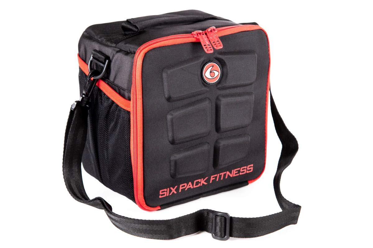 Six Pack Fitness Red Black Lunch Bag Stockpoint Apparel Outlet