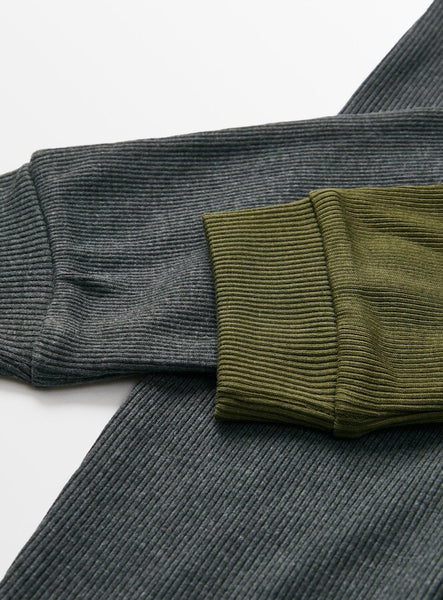 Tu Khaki &Charcoal 2 Pack Ribbed Younger Boys Leggings