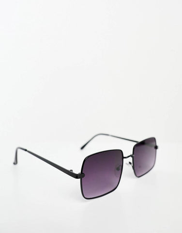SVNX Black Rectangle Mens Sunglasses