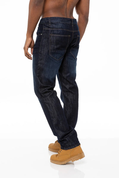Enzo Indigo Blue Regular Fit Denim Mens Jeans