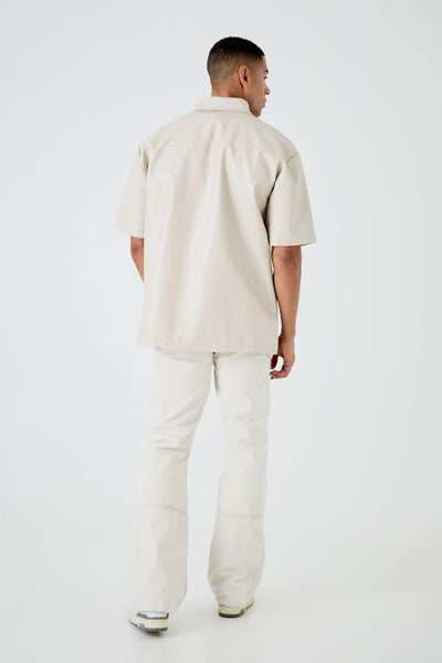 Boohoo Man PU BOXY OVERSIZED SHIRT