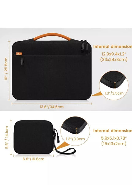 JETech Black Laptop / Tablet Sleeve for 13 To 14-Inch with Extra Small Bag