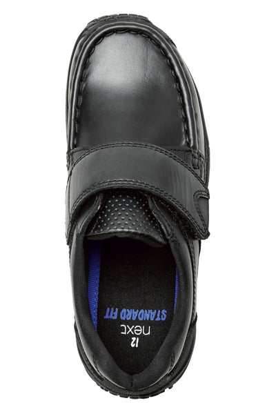 Next Black Leather Single Strap Older Boys School Shoes - Stockpoint Apparel Outlet