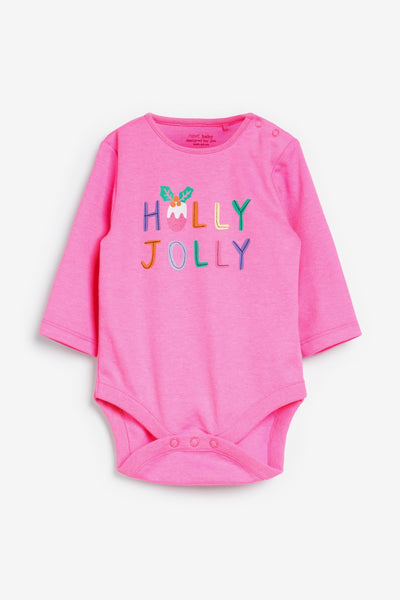 Next 3 Pack Xmas Baby Girls Bodysuits - Stockpoint Apparel Outlet