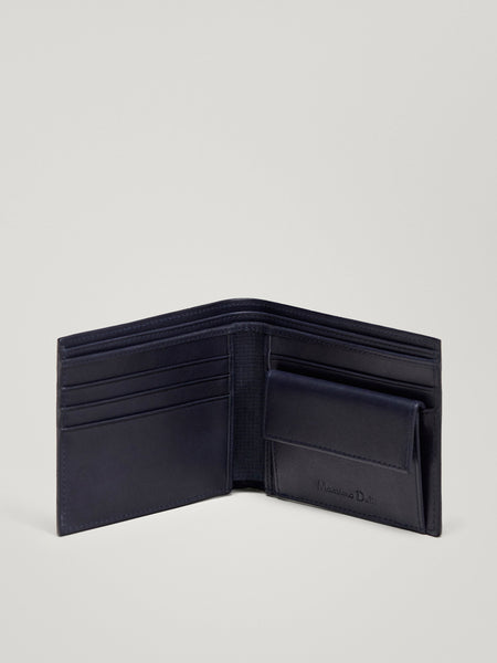 Massimo Dutti Laser-cut Mens Leather Wallet - Stockpoint Apparel Outlet