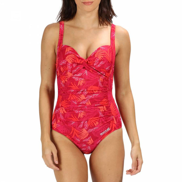 Regatta Dark Cerise Tropical Sakari Swim Costume
