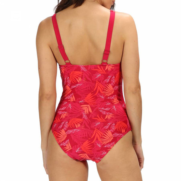 Regatta Dark Cerise Tropical Sakari Swim Costume