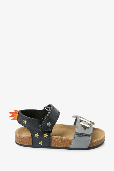 Next Monochrome Corkbed Sandals Younger Boys Sandals - Stockpoint Apparel Outlet