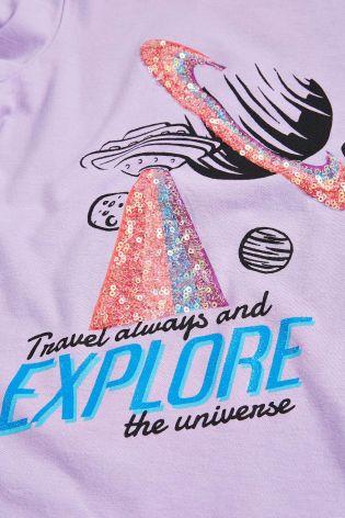 Next Explore Lilac Younger Girls T-Shirt
