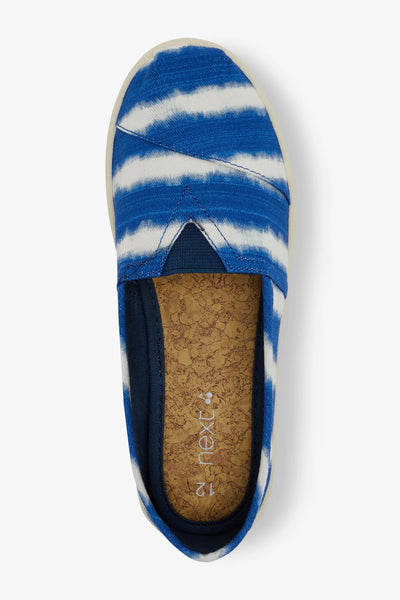 Next Blue Tie Dye Slip-On Canvas Girls Pumps - Stockpoint Apparel Outlet