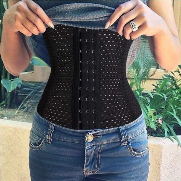 Fengwumir En Breathable Elastic Body Shaping Waist Shaper Clincher Corset Belt - Stockpoint Apparel Outlet