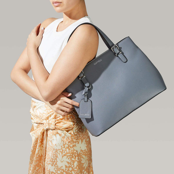 Kurt Geiger Carvel Grey Hooper Slouch Womens Tote Bag - Stockpoint Apparel Outlet