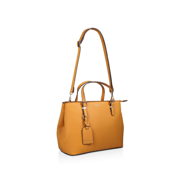 Kurt Geiger Carvela Mustard Mini Hooper Slouch Womens Tote Bag