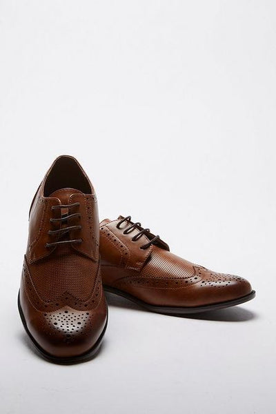 Studio Men Smart Brown Leather Brogues Mens Shoes