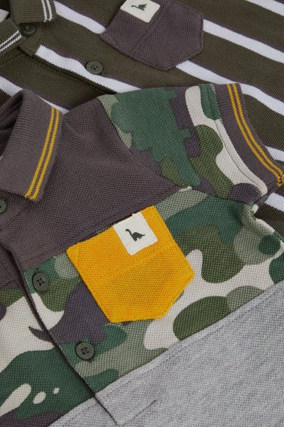 Next 2 Pack Polo Camo Baby Boys Bodysuits - Stockpoint Apparel Outlet