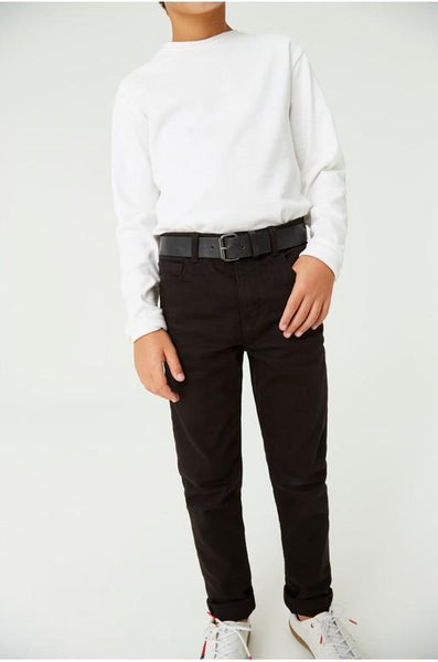 Next Belted Black Older Boys Jeans - Stockpoint Apparel Outlet