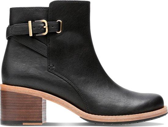 Clarks Ladies Clarkdale Jax Leather Ankle Boots, Black - Stockpoint Apparel Outlet