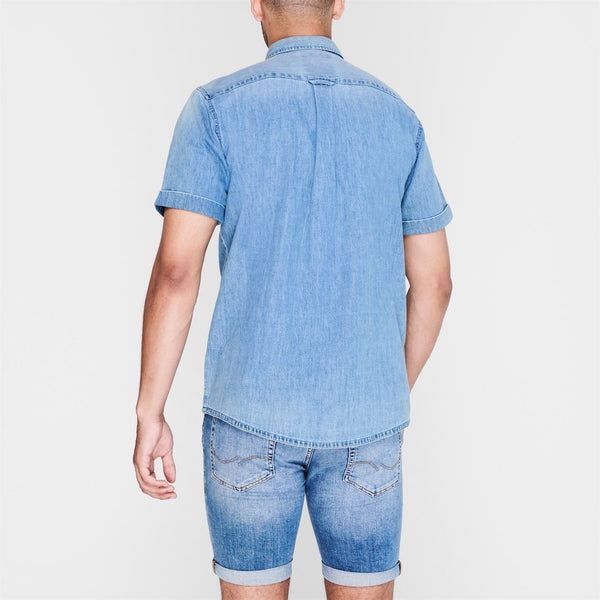 SoulCal & Co Denim Mens Shirt - Stockpoint Apparel Outlet