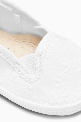 Next White Slip-On Baby Girls Crawlers - Stockpoint Apparel Outlet