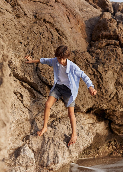 Mango Lyocell Linen Older Boys Shirt - Stockpoint Apparel Outlet