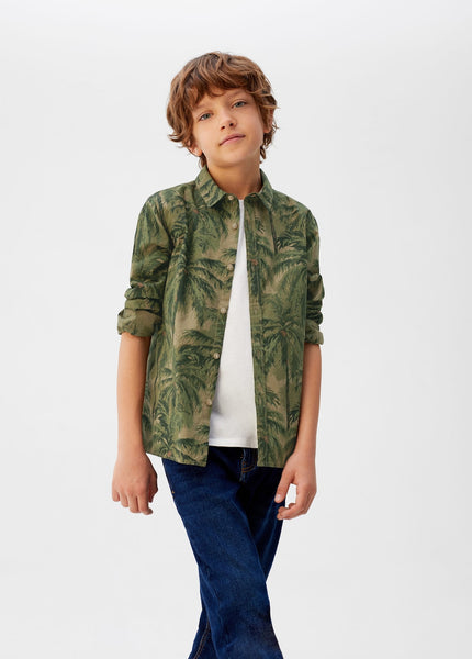 Mango Hawaiian Print Cotton Older Boys Shirt - Stockpoint Apparel Outlet