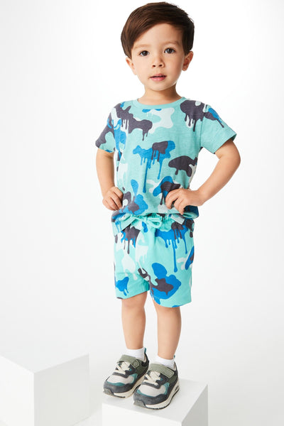 Next Teal Camo Baby Boys Shorts - Stockpoint Apparel Outlet