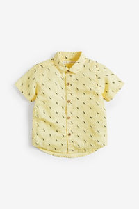 Next Yellow Linen Mix Baby Boys Shirt - Stockpoint Apparel Outlet