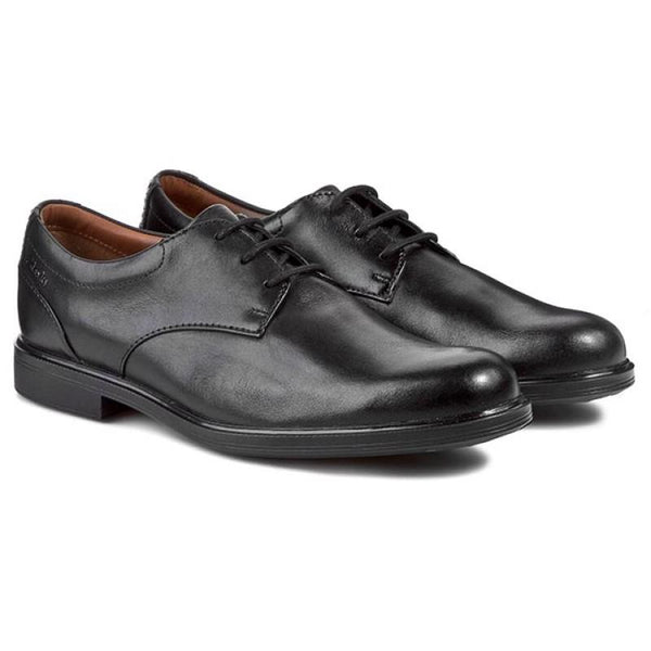 Clarks Mens Gabson Walk Black Leather Shoes