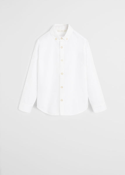 Mango Oxford White Cotton Older Boys Shirt - Stockpoint Apparel Outlet