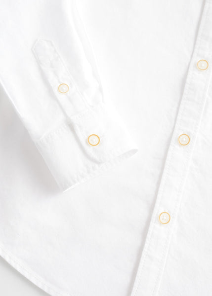 Mango Oxford White Cotton Older Boys Shirt - Stockpoint Apparel Outlet