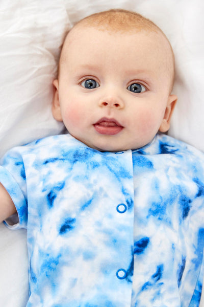 Next Single Printed Blue Tie Dye Baby Boys Romper - Stockpoint Apparel Outlet