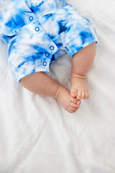 Next Single Printed Blue Tie Dye Baby Boys Romper - Stockpoint Apparel Outlet
