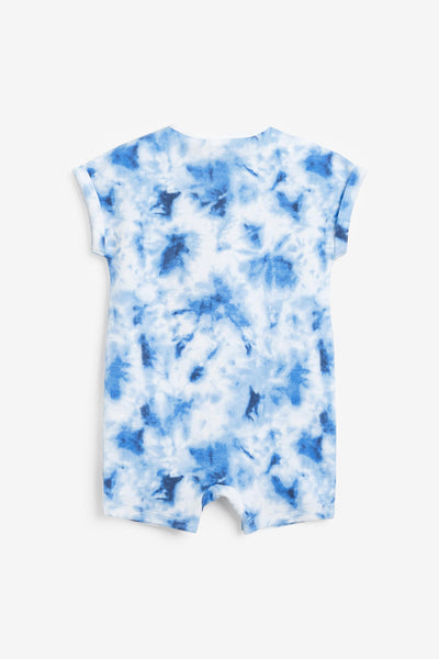 Next Single Printed Blue Tie Dye Baby Boys Romper - Stockpoint Apparel Outlet