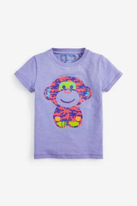 Next Lilac  Monkey Younger Boys T-Shirt