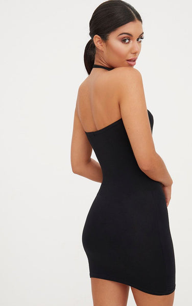 PrettyLittleThing Womens Black Jersey Bandeau Bodycon Dress - Stockpoint Apparel Outlet