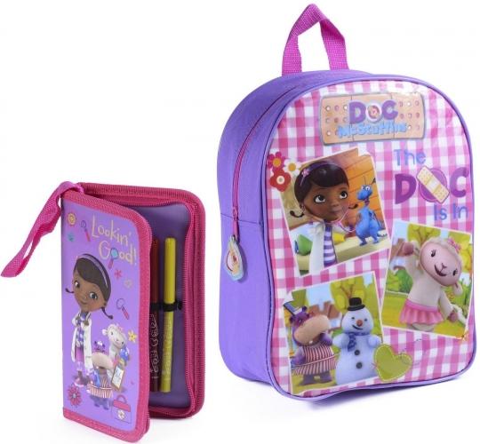 Disney Doc McStuffins School Bag Includes a FREE Pencil Case - Stockpoint Apparel Outlet