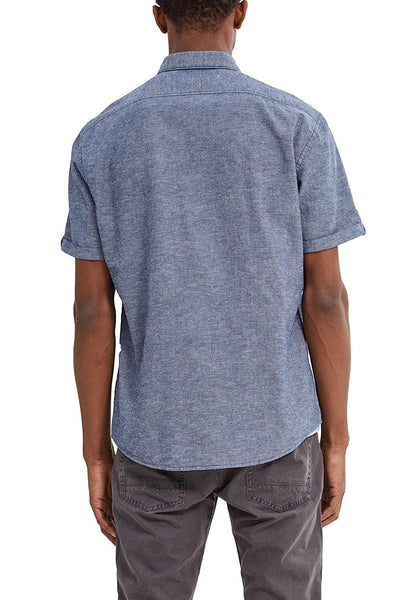 Esprit Mens Navy Short Sleeve Shirt