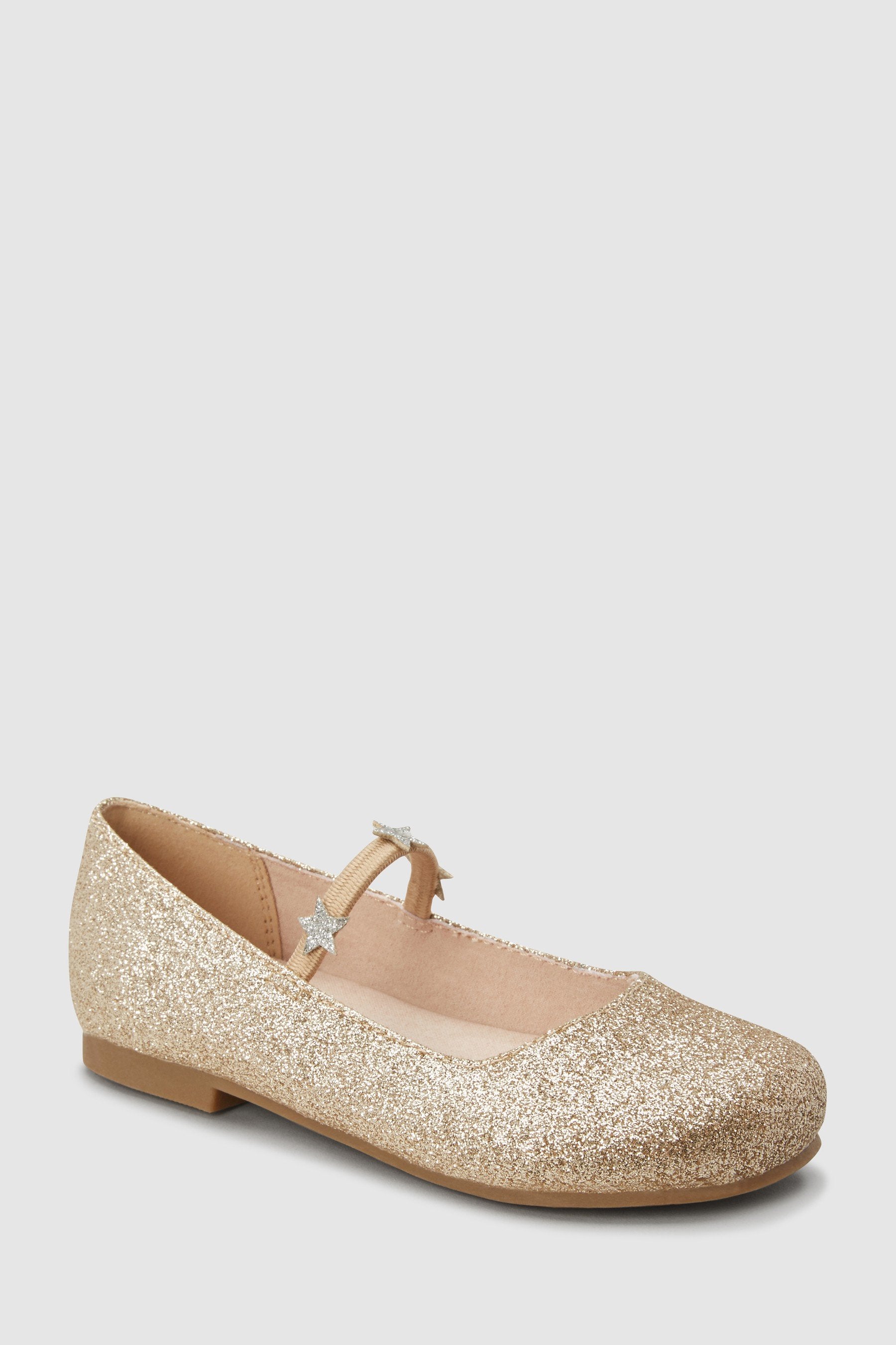 Next girls gold shoes shop