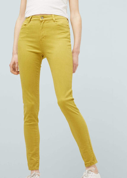 Mango Mustard Skinny Womens Jeans