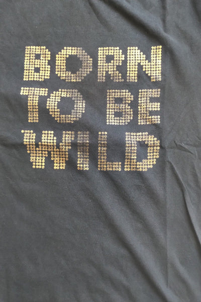 Chillired Workwear Mens Born to Be Wild Black T-Shirt