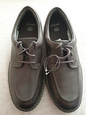 Clarks Asher Grove Grey Boys / Mens Derby Shoes - Stockpoint Apparel Outlet