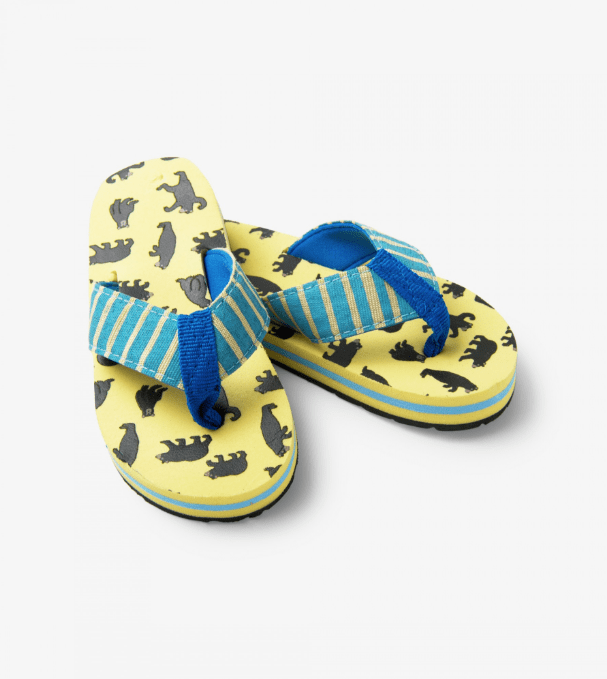 Little Blue House by Hatley Bears Kids' Flip Flops Stockpoint Apparel