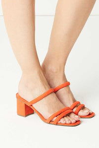 M&S Collection Orange Multi Strap Mule Womens Sandals