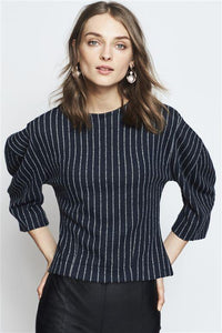 Next Navy Pinstripe Top - Stockpoint Apparel Outlet