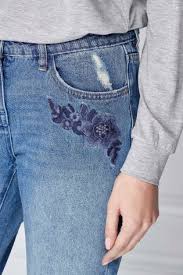 Next Embroidered Blue Jeans - Stockpoint Apparel Outlet