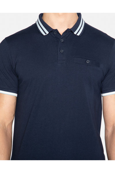 Threadbare Navy Blue Mens Polo Shirt - Stockpoint Apparel Outlet