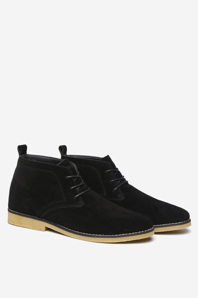 Threadbare Black Suede Desert Mens Boot - Stockpoint Apparel Outlet