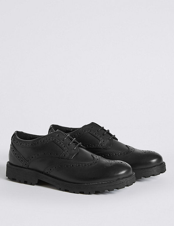 M S Leather Brogue Boys School Shoes Stockpoint Apparel Outlet